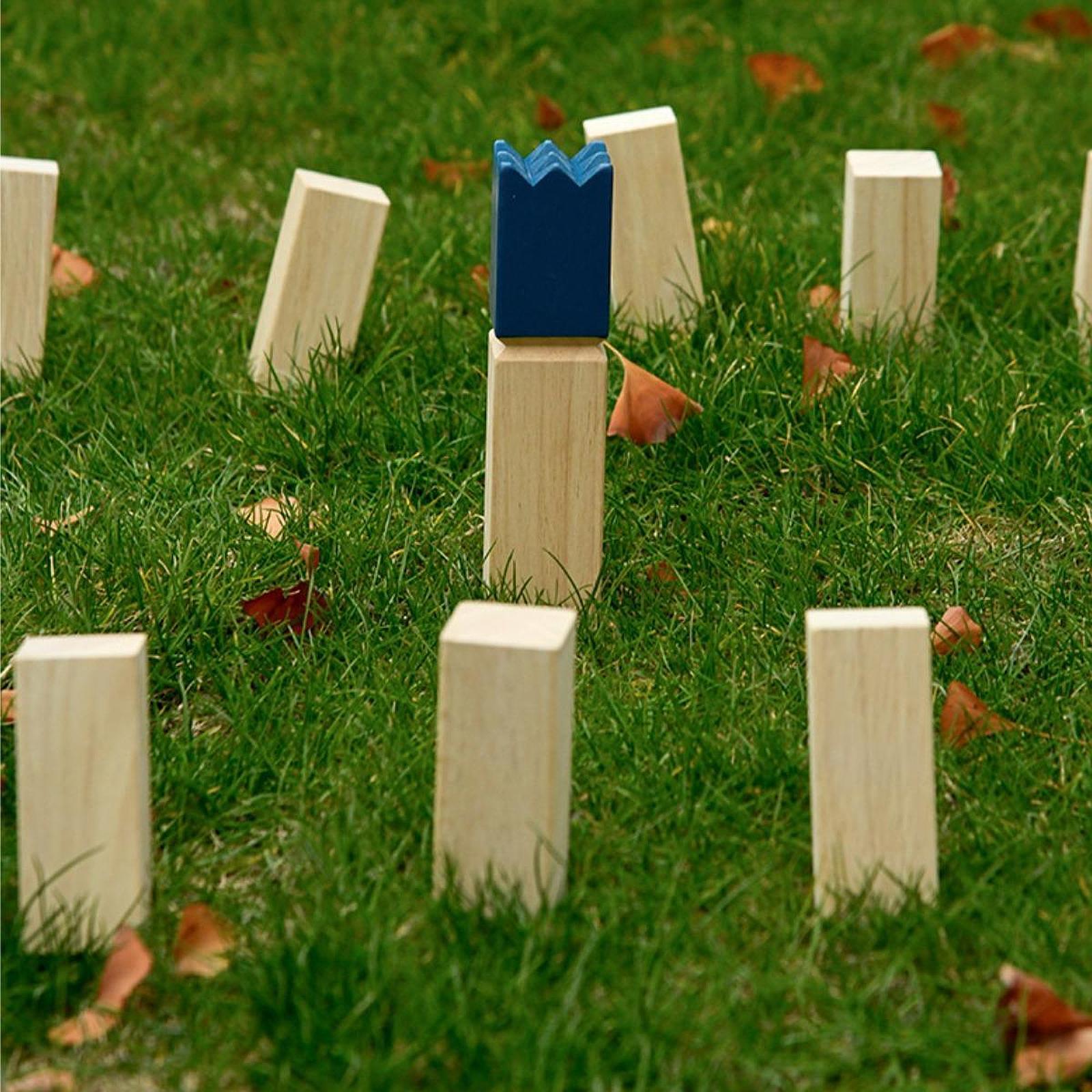 Kubb Game Yard - Kubb Wooden Toss Outdoor Game Set