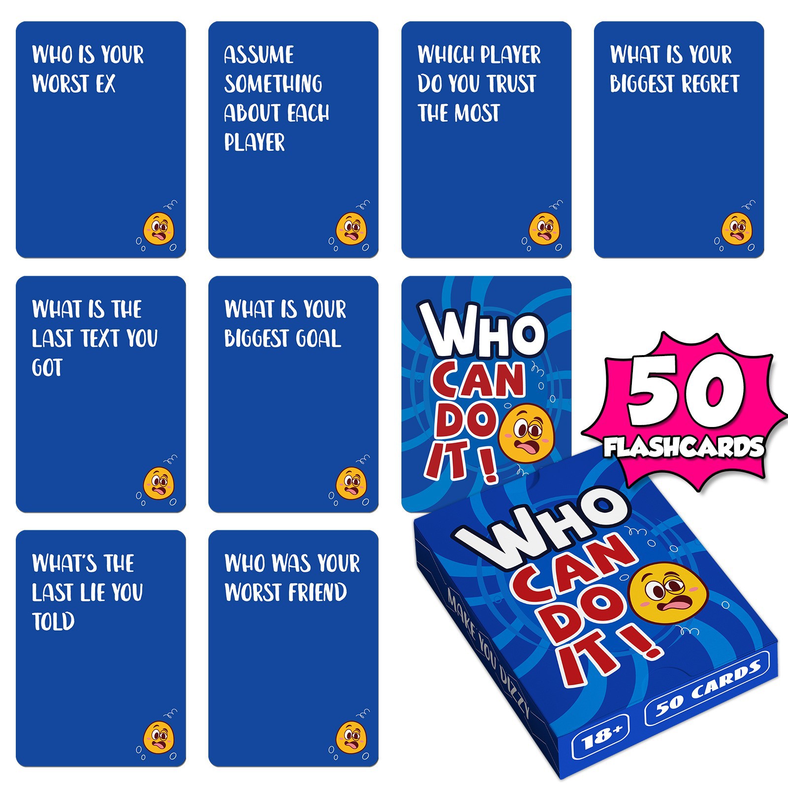 Party Games Questions And Answers - 1 Box Board Game Cards English