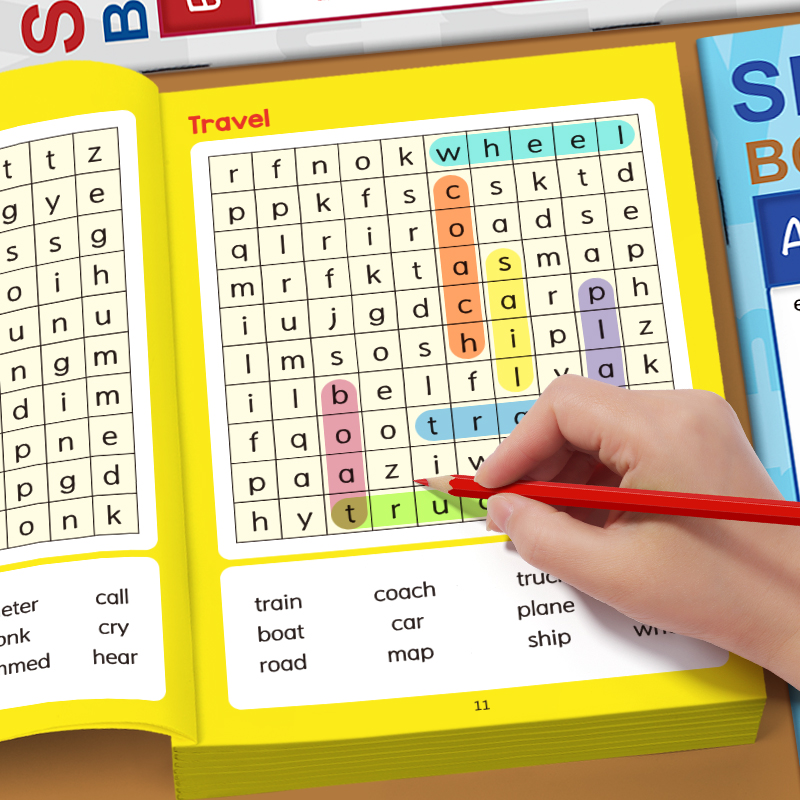Party Games New Year - 32-Page Interactive Vocabulary Search Game Book,