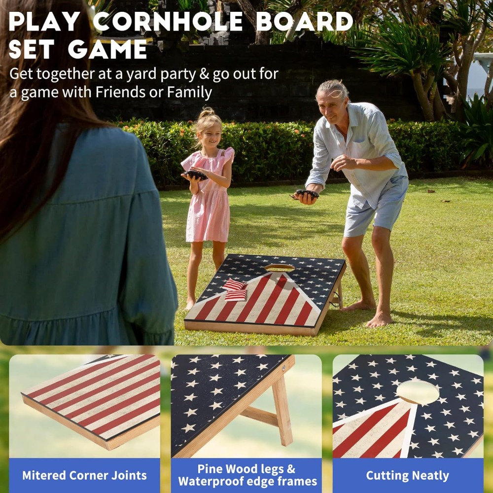 Cornhole Set, Corn Holes Outdo - Cornhole Board Set reseña y precio