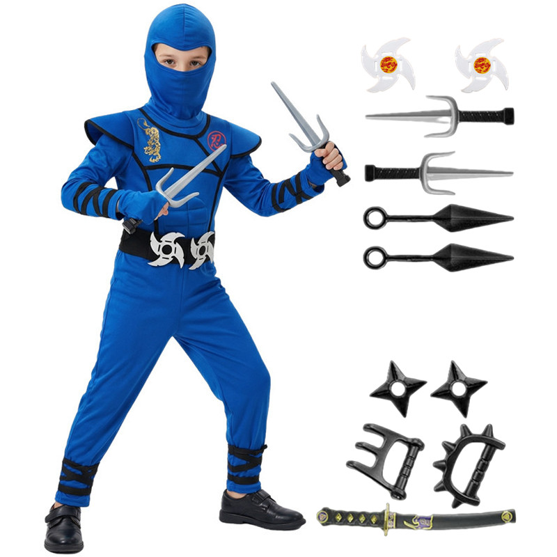 Black and Blue Ninja Costume f - Party Games Spy reseña y precio
