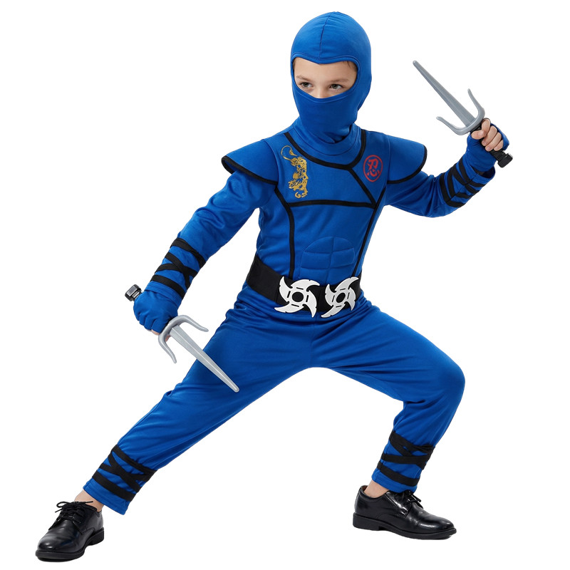 Black and Blue Ninja Costume f - Party Games Spy reseña y precio