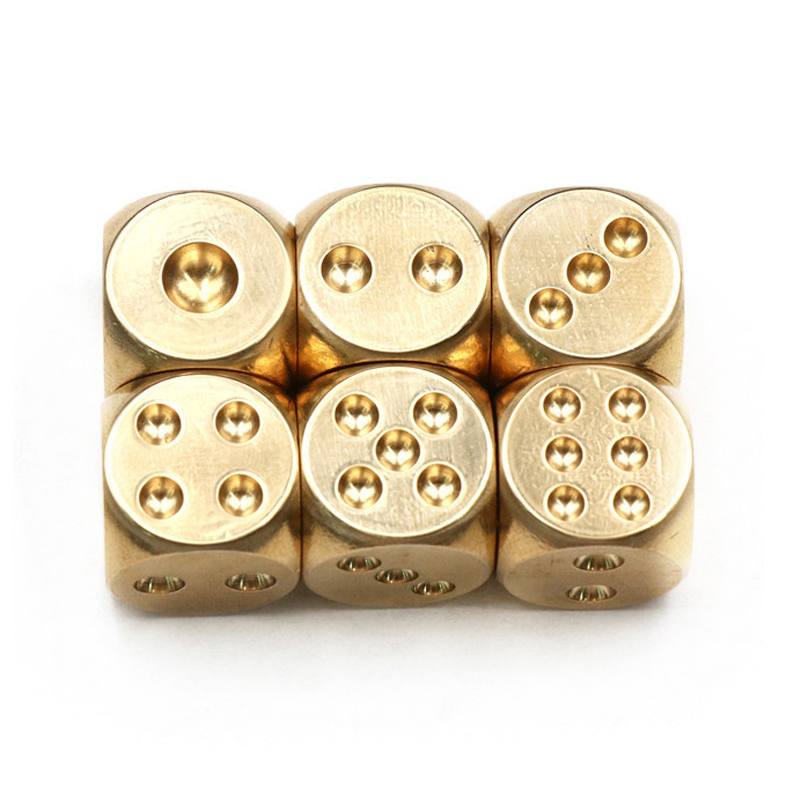 10/5PCS Brass Game Dice 15MM B - Party Games Juegos De Mesa reseña y precio