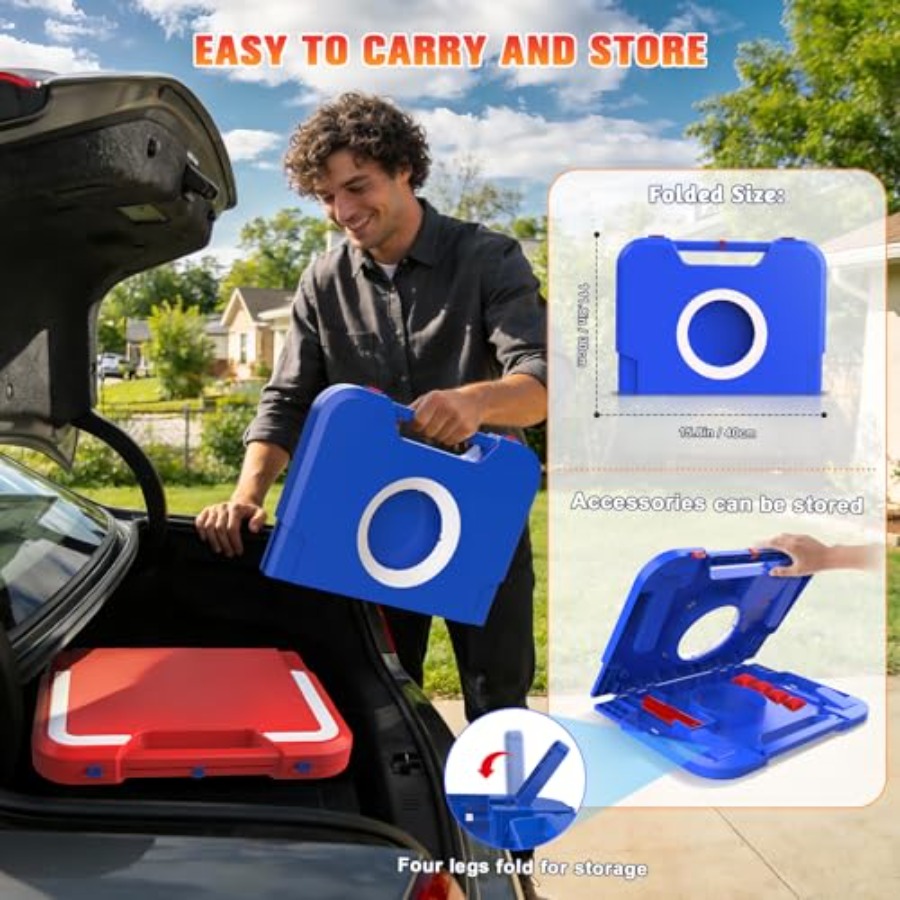Portable Cornhole Board Set wi - Cornhole Board Set reseña y precio