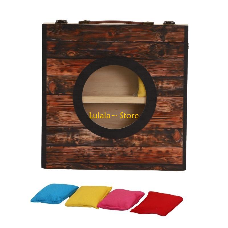 Y4QA Cornholes Game Set with 4 - Cornhole Board Set reseña y precio