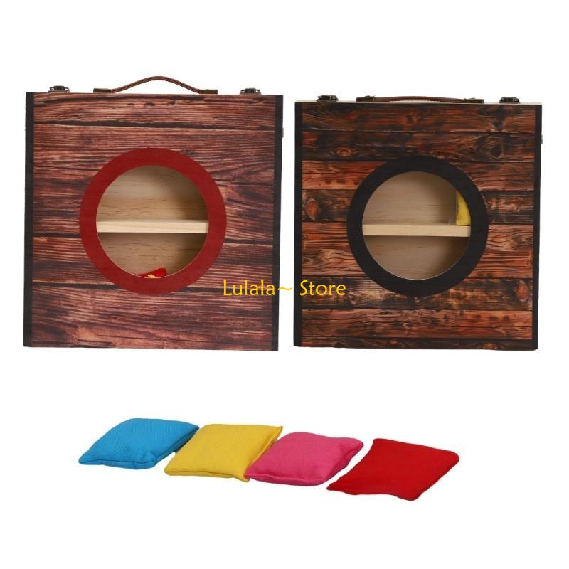 Y4QA Cornholes Game Set with 4 - Cornhole Board Set reseña y precio