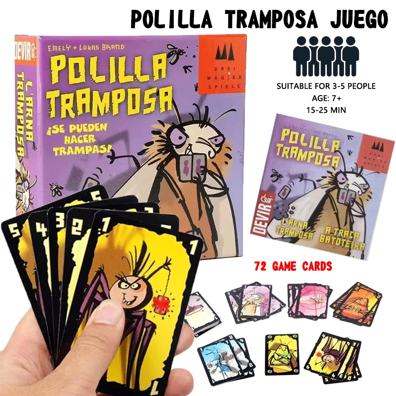 Cheating Moth Spanish Card Gam - Party Games Juegos De Mesa reseña y precio