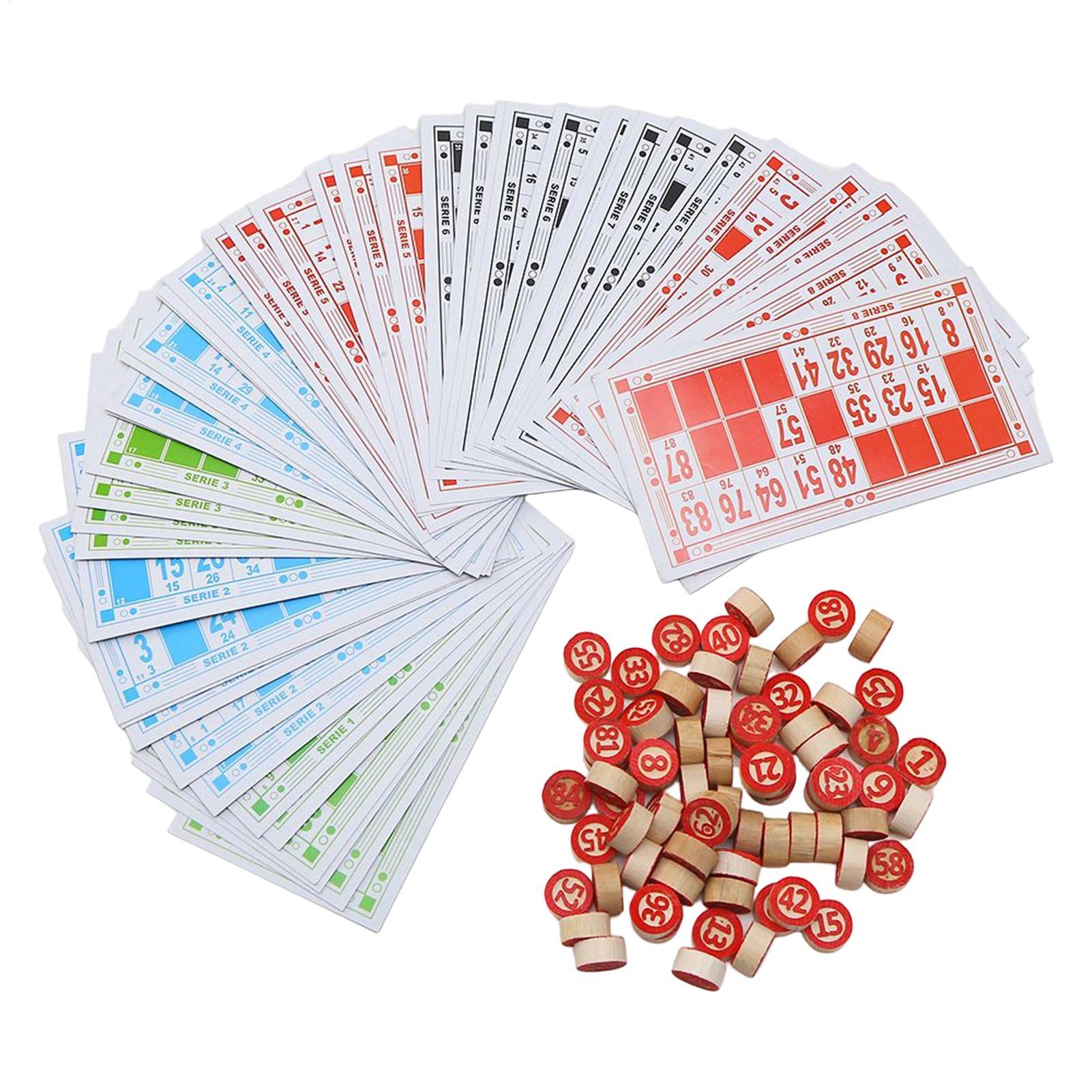 Vintage Wooden Bingo Game Set  - Party Games For Large Groups reseña y precio