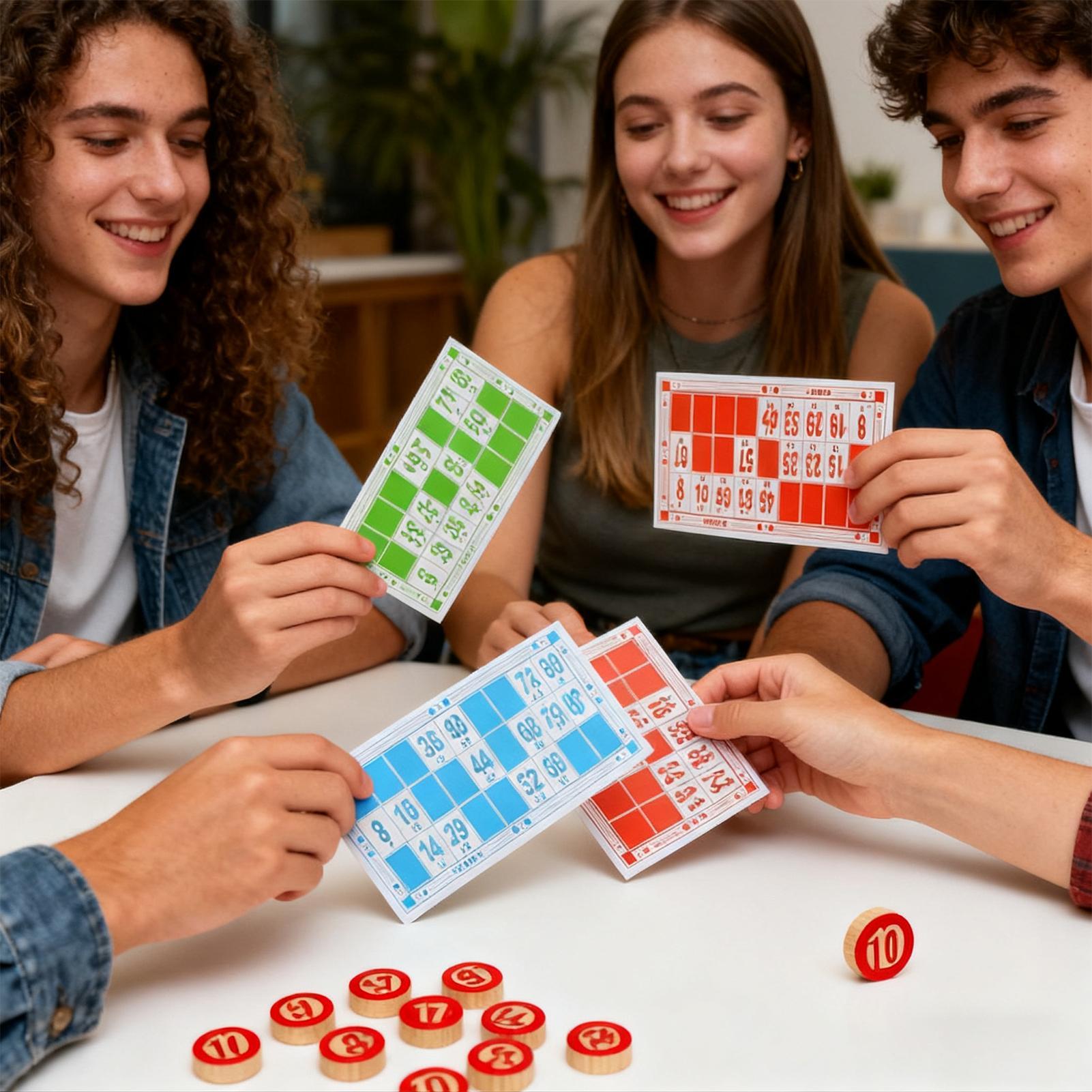 Vintage Wooden Bingo Game Set  - Party Games For Large Groups reseña y precio