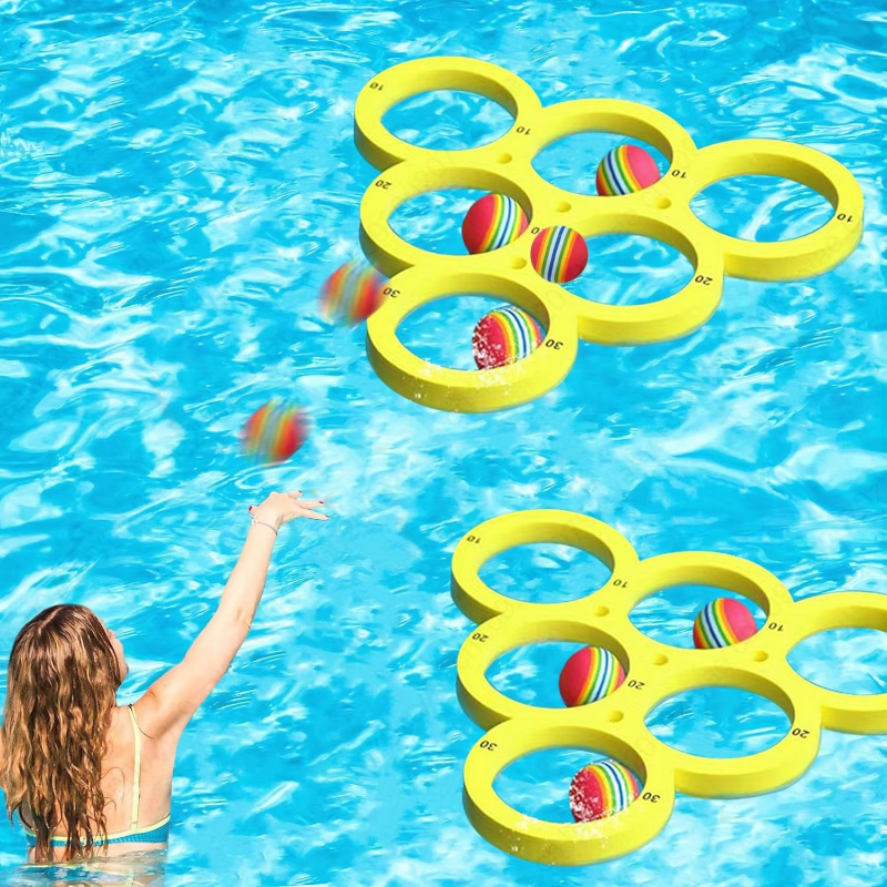 1+10pcs Swimming Pool Toss Gam - Limbo Game Set reseña y precio