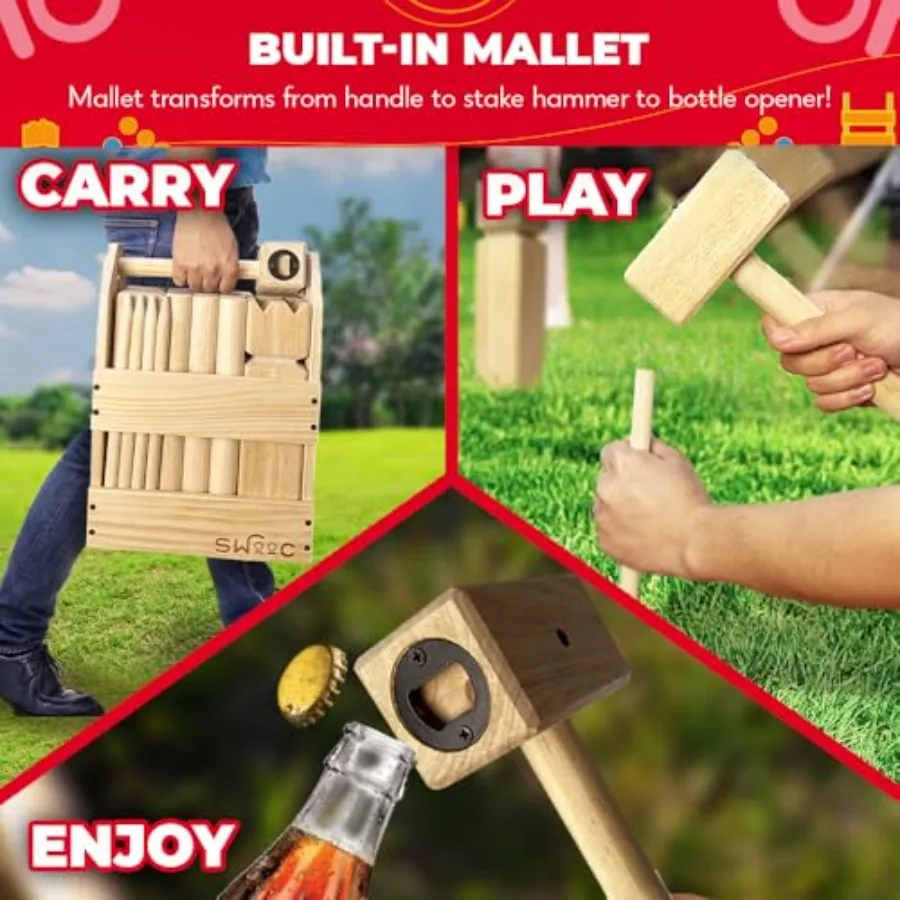 Backyard Kubb Game Set Premium - Kubb Game Yard reseña y precio