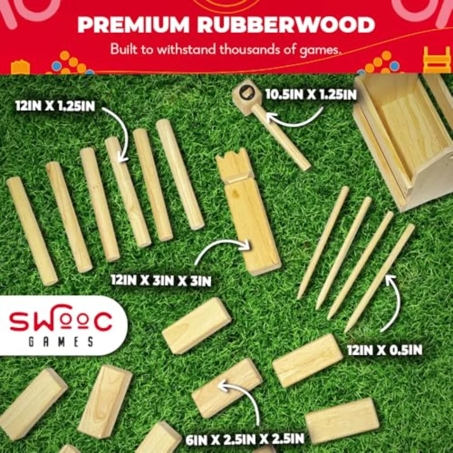 Backyard Kubb Game Set Premium - Kubb Game Yard reseña y precio