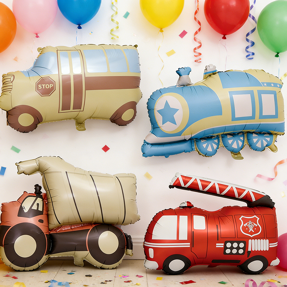 Cartoon Car Balloon, Fire Engi - Party Games Bus reseña y precio