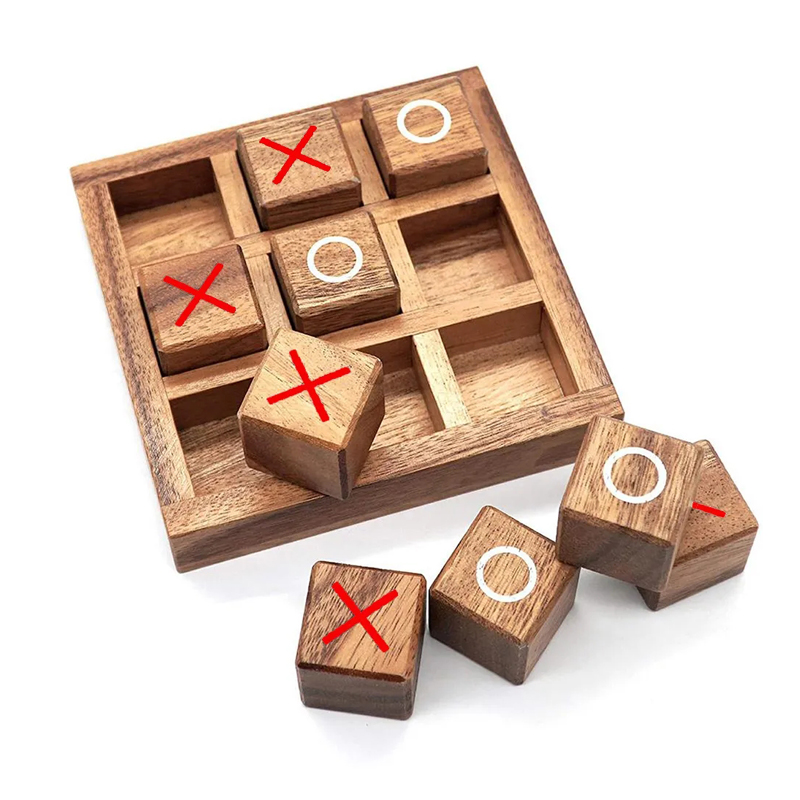 Wooden Tic Tac Toe Board Game  - Party Games Juegos De Mesa reseña y precio