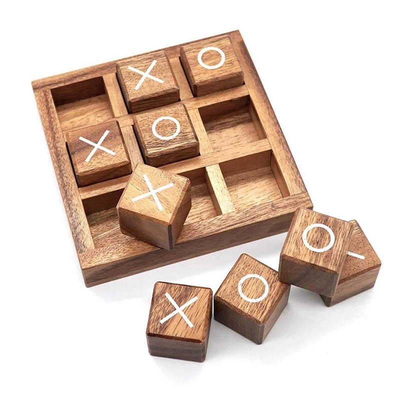 Wooden Tic Tac Toe Board Game  - Party Games Juegos De Mesa reseña y precio