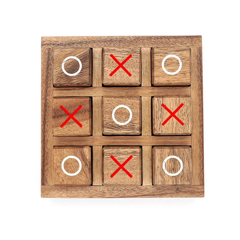 Wooden Tic Tac Toe Board Game  - Party Games Juegos De Mesa reseña y precio