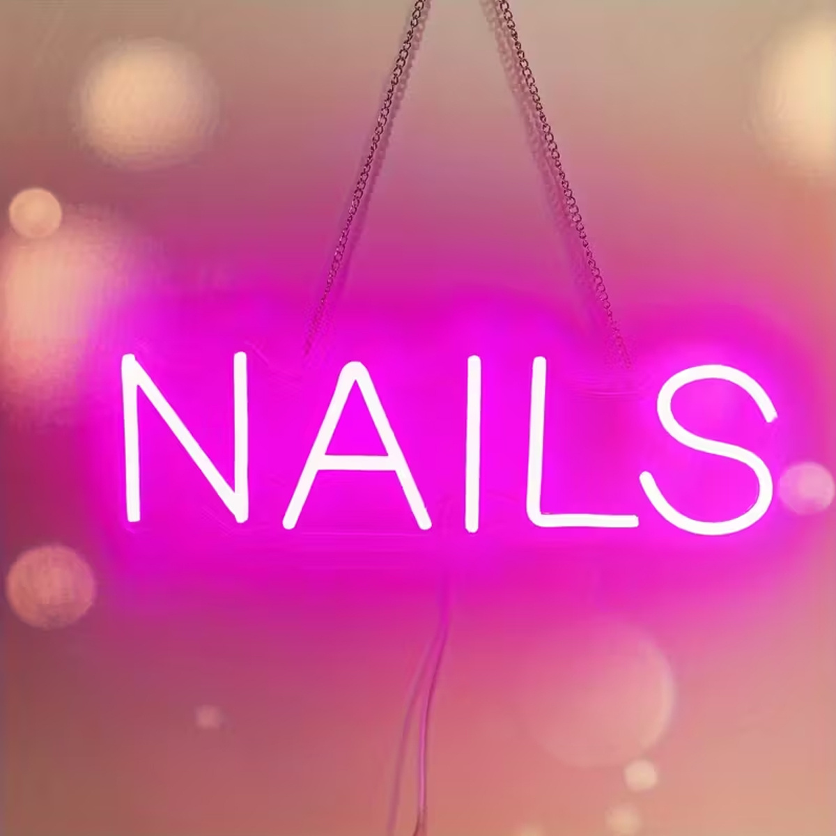 Nails LED Neon Light Sign, Pre - Party Games Graduation Ideas reseña y precio