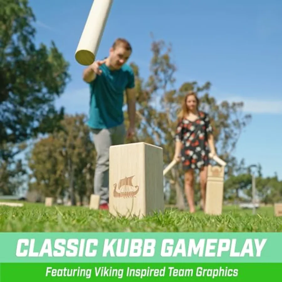 Kubb Yard Game Set - Outdoor W - Kubb Game Yard reseña y precio