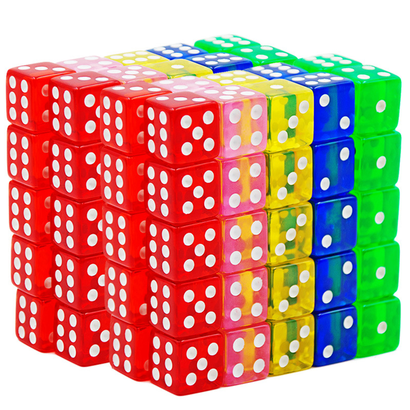 10PCS Transparent Colored Dice - Party Games Juegos De Mesa reseña y precio