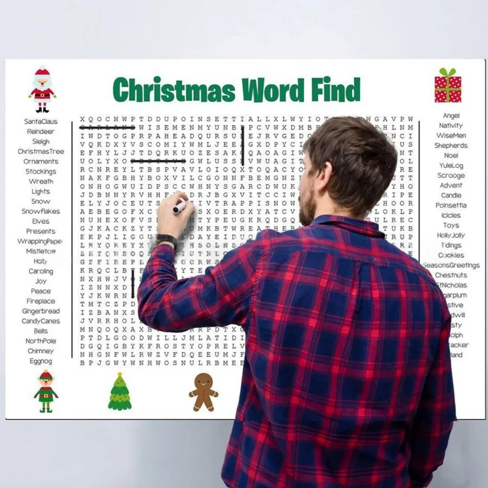Large Christmas Word Search Po - Party Games For Large Groups reseña y precio