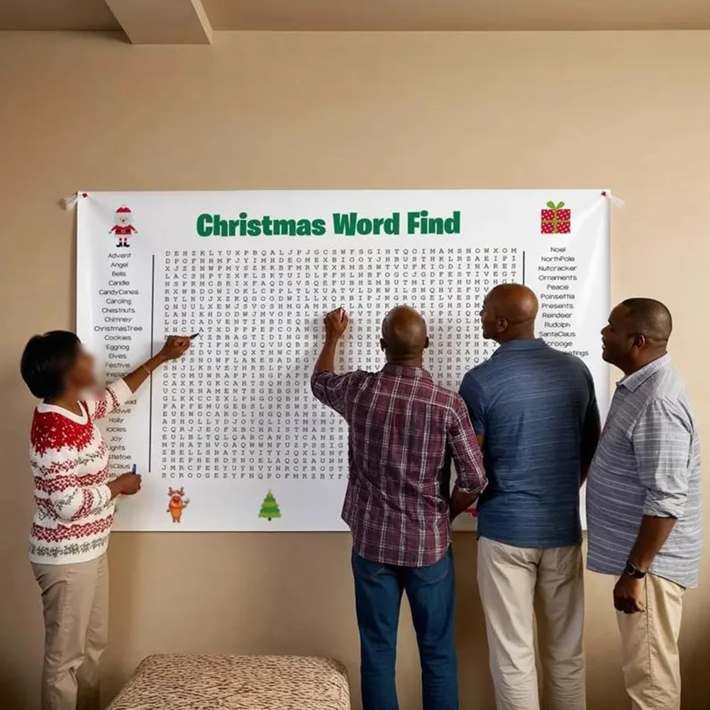 Large Christmas Word Search Po - Party Games For Large Groups reseña y precio