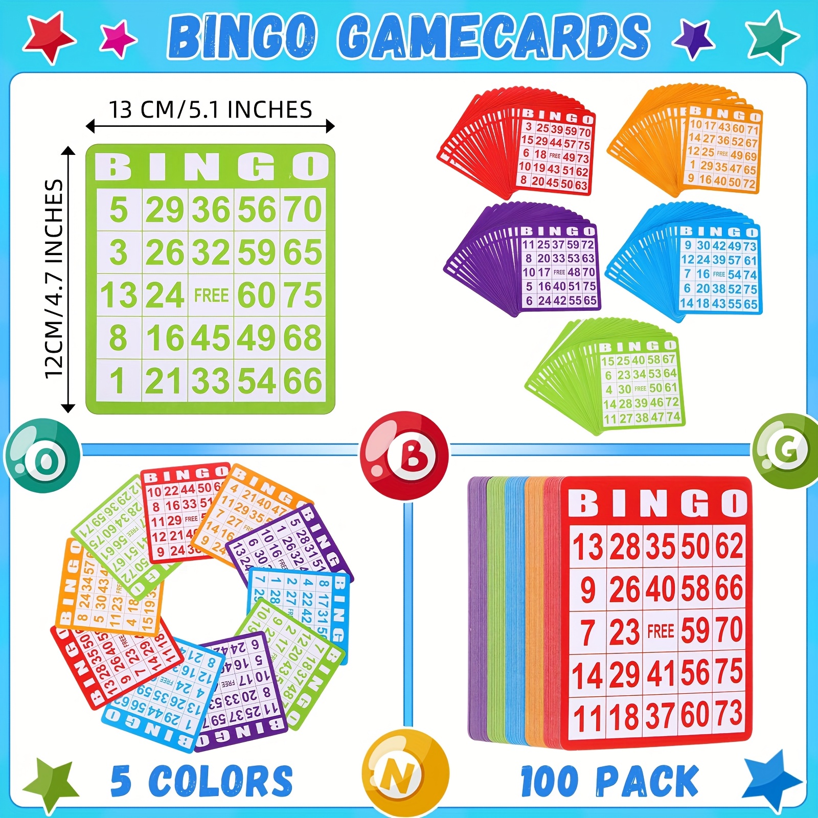 Set of 148 Bingo Game Cards in - Party Games Groups reseña y precio
