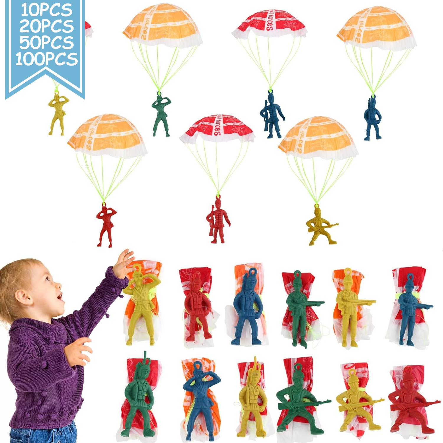 10/100pcs Parachute Toys for K - Party Games Graduation Ideas reseña y precio