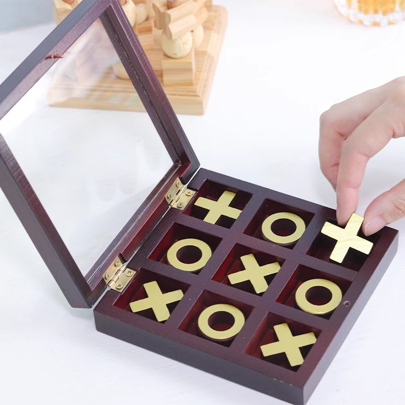 Classic XOXO Wooden Tic Tac To - Party Games Juegos De Mesa reseña y precio