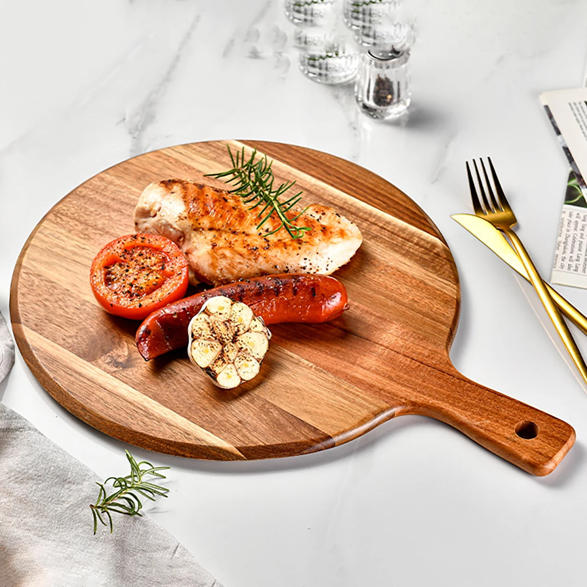 1Pc Wood Cutting Board Circula - Cornhole Board Set reseña y precio