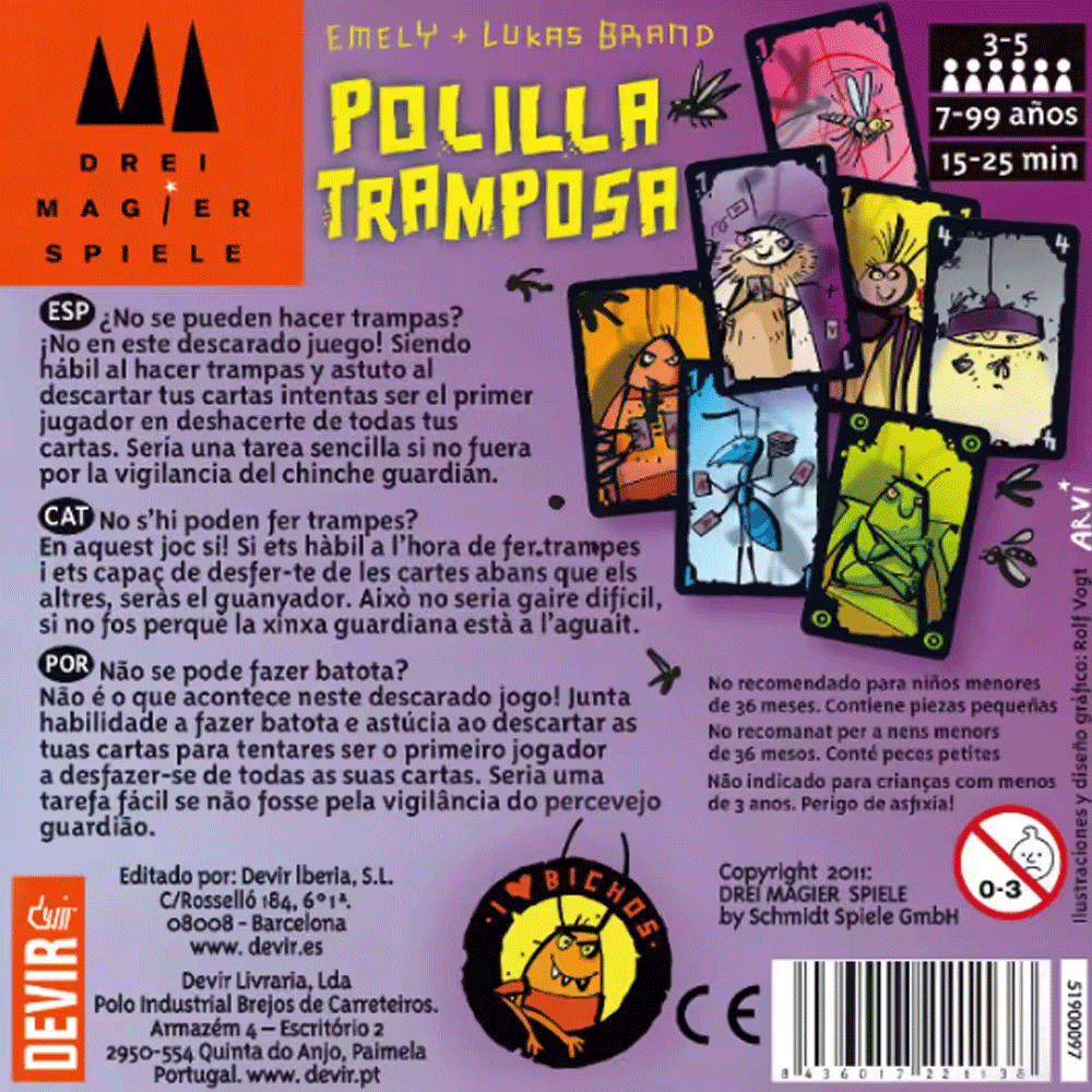 Polilla Tramposa Board Games T - Party Games Juegos De Mesa reseña y precio
