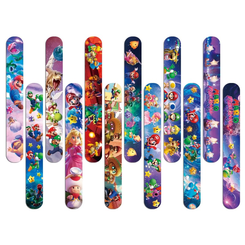 Super Mario PVC Slap Bracelets - Party Games Spy reseña y precio