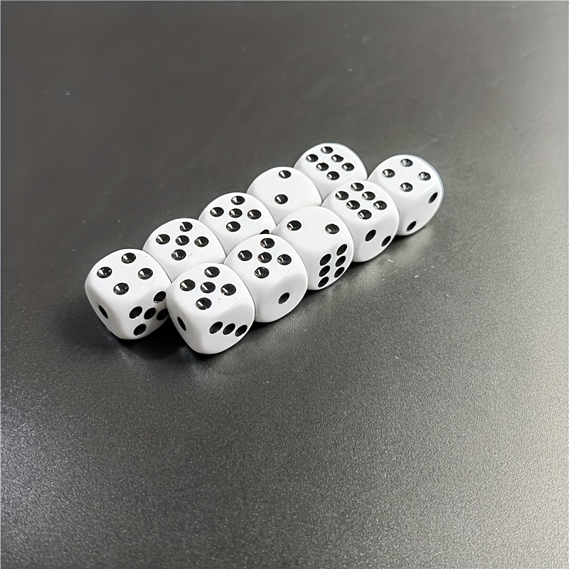 10pcs D6 Dice Set, 14mm White  - Party Games Board Game reseña y precio
