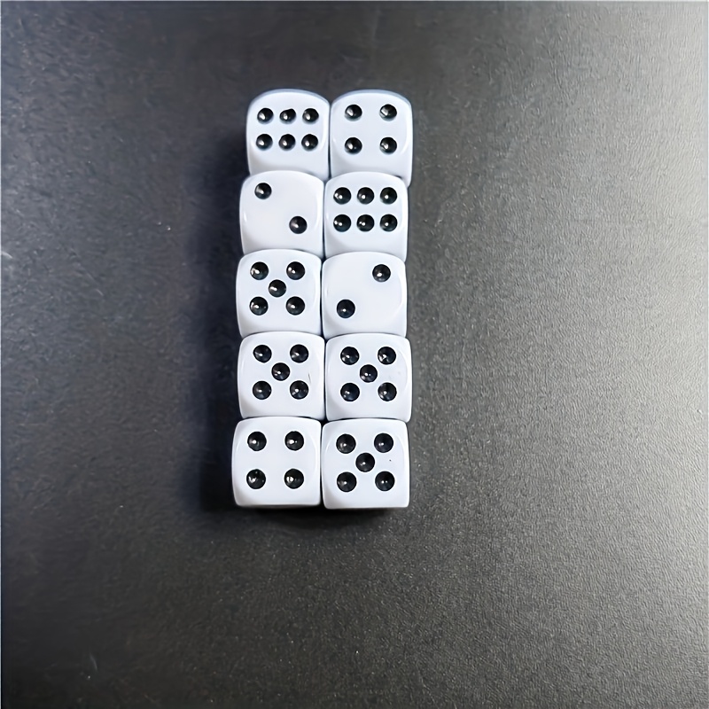 10pcs D6 Dice Set, 14mm White  - Party Games Board Game reseña y precio