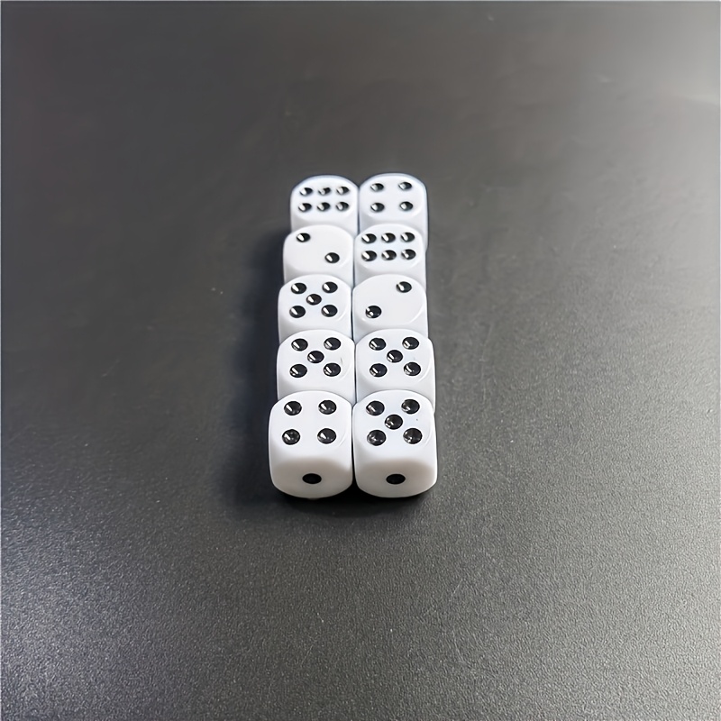 10pcs D6 Dice Set, 14mm White  - Party Games Board Game reseña y precio