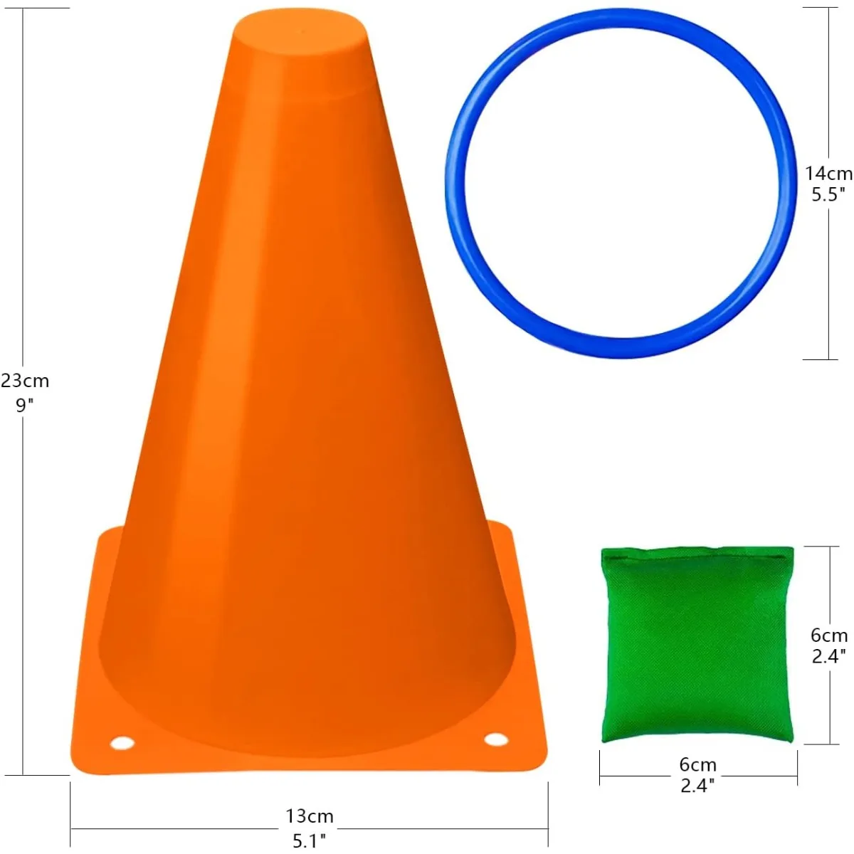 3 in 1 Soft Plastic Cones Bean - Cornhole Board Set reseña y precio