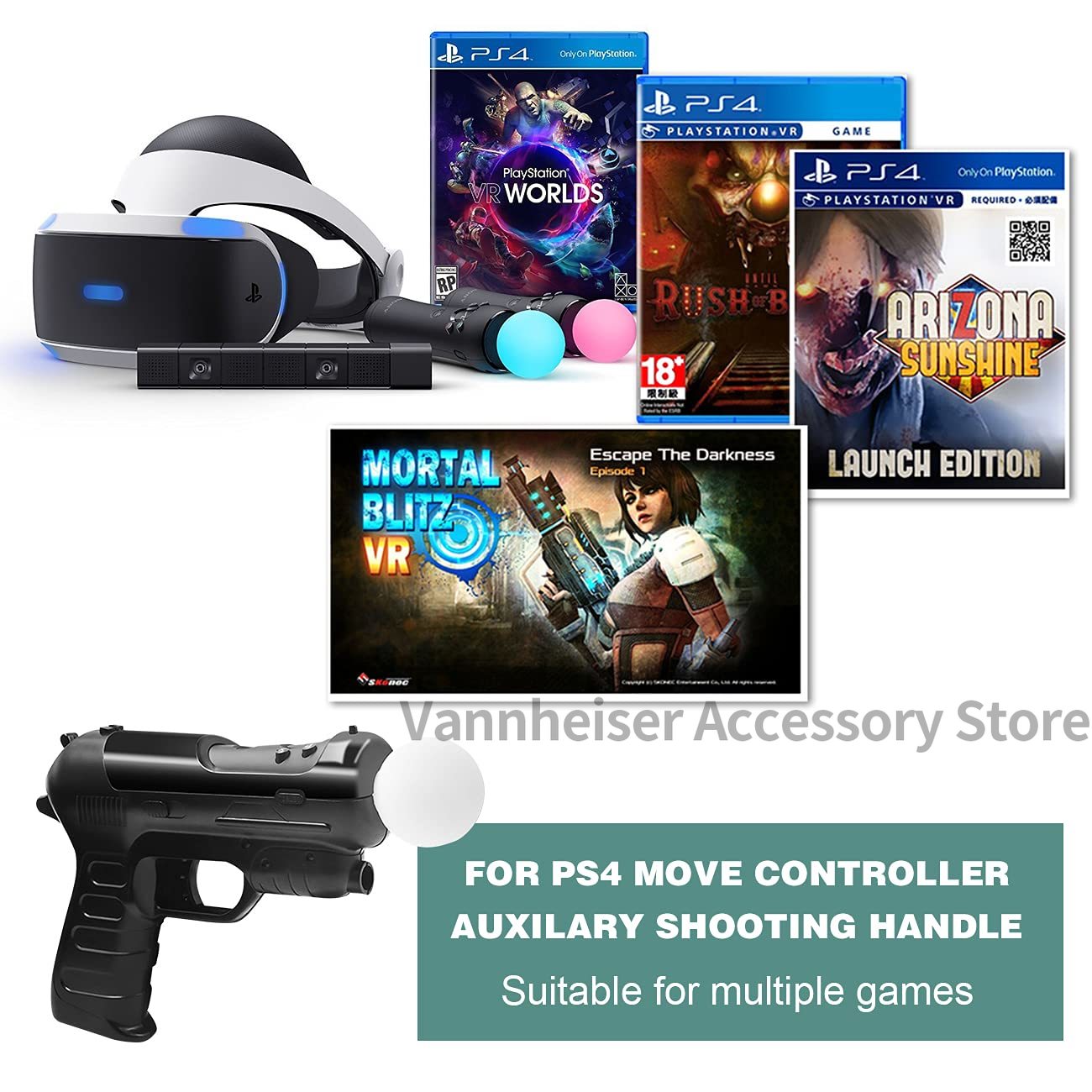 2PCS Somatosensory Handle Gun- - Party Games Playstation reseña y precio