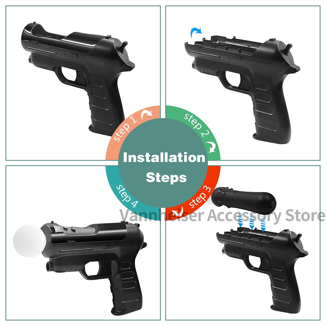 2PCS Somatosensory Handle Gun- - Party Games Playstation reseña y precio