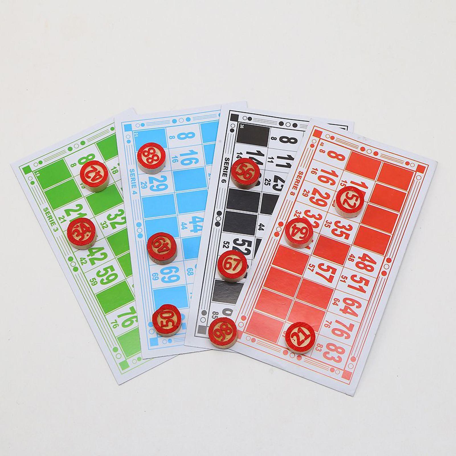Bingo Card Game Vintage Wooden - Party Games For Large Groups reseña y precio